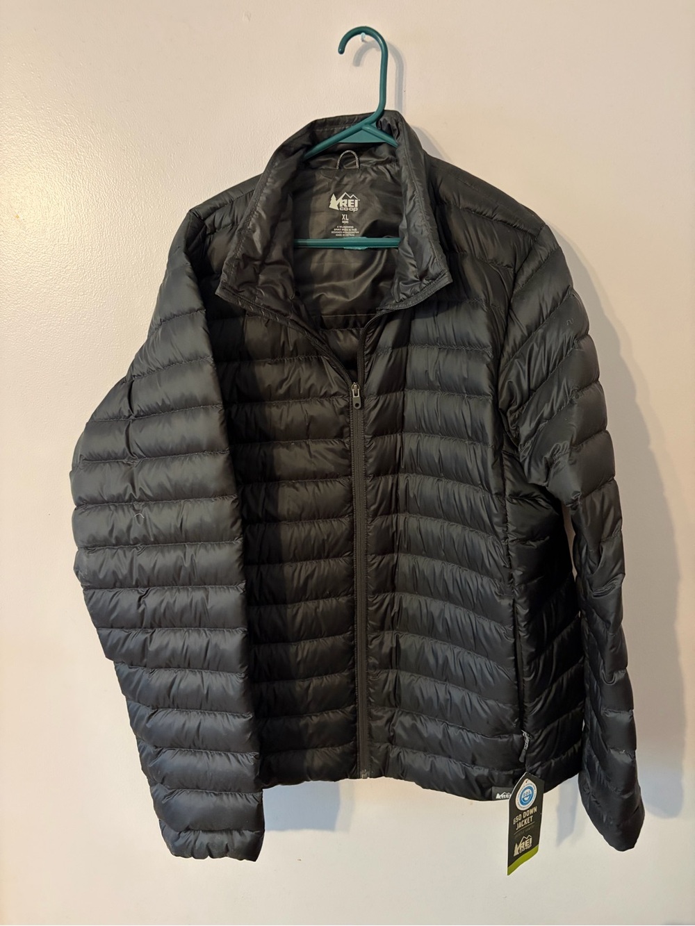 REI Men’s Black Quilted Packable Puffer Jacket